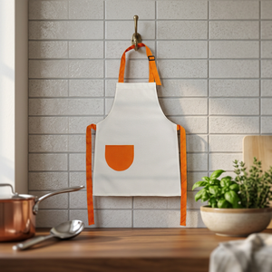 Delantal de Lino Blanco Personalizado al por Mayor para Niños, Sublimación a Color con Logotipo para Diseño Personalizado - Product Image 3