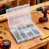 280-Piece Steel Nail Set 6 Sizes for Woodworking Drywall Metal & Plastic Construction Use; Carpentry Nails 2mm Diameter