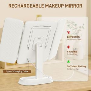 Modern Design Touch Control 1X 3X 5X Magnification Portable LED Personalized Single-Sided Silver Finish <b>Vanity</b> <b>Mirror</b> Lights - Product Image 4