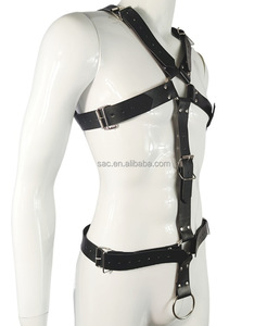 SacKnove 51177 Factory Customs Logo Design Men Chest Pu Leather flirtare Male Fetish Gear Punk Body <span class=keywords><strong>Harness</strong></span> Sexy For Man - Product Image 6