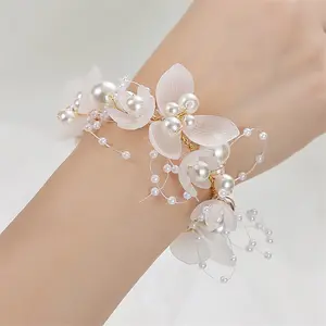 Fashion Girls Kids Flower Hairband Bridal Hair Jewelry Children Wrist Flowers Earrings Hair Accessories