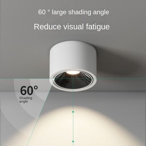 Faretto Ultra Sottile da Superficie Antiabbagliamento con Angolo Regolabile, Effetto Illuminazione <span class=keywords><strong>Piccolo</strong></span> Hill, in Lega di Alluminio per Ingresso Soggiorno - Product Image 2