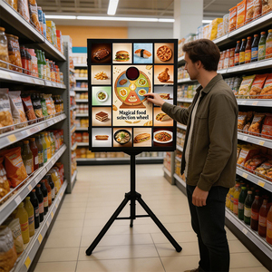 Trípode Personalizable para Juego Interactivo de <span class=keywords><strong>Bingo</strong></span> y Lotería, Accesorios Divertidos con Rueda Giratoria de Premios Aleatorios para Eventos de Carnaval - Product Image 1