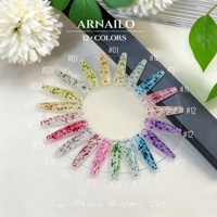 ARNAILO Gel UV Constructeur pour Fleurs Séchées, 25 Couleurs, Sans HEMA ni TPO, Non Toxique, Écologique, Paillettes, Extension d'Ongles, Fournisseur d'Usine, OEM