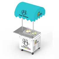 Chariot de glaces et de gelato All One Miles, certifié NSF, avec cylindre de 5 L pour yaourt et lait, pour usage commercial, chariot de vente ambulante