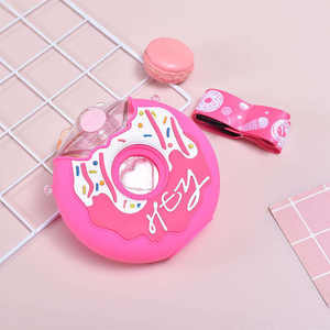 Bouteille d'eau mignonne en forme de beignet pour enfants, petite capacité, à suspendre au cou, en plastique PP écologique, lavable au lave-vaisselle - Product Image 3