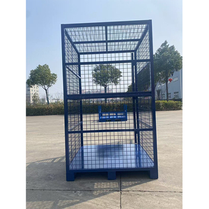 Ajustável Wire Mesh <span class=keywords><strong>Cage</strong></span> Steel Mesh Container Logístico Soluções de armazenamento seguro para uso industrial e armazém - Product Image 2