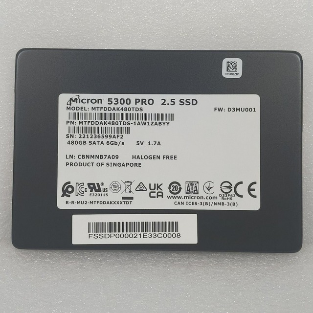 MTFDDAK480TDS-1AW1ZABYY 5300 PRO 480G 2.5 Inch SATA SSD Solid State Drive