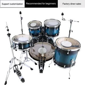 Erwachsene Kinder 5-teiliges Doppelschicht-Ahornholz Umweltfreundliches Schlagzeug-Set für Heim-Musikalische Übung Aufführung Prüfung AOOLOO JP-900 - Product Image 3