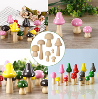 Cadeaux commémoratifs en bois fabriqués à la main en forme de champignon Creative Diy Articles décoratifs Multi-fonctionnel Home Art Petits ornements