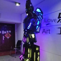 Costume de robot LED lumineux pour performance, spectacle, festival, défilé, ambiance de boîte de nuit, robot LED ambulant