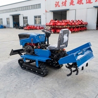 Motoculteur rotatif sur chenilles, diesel, 25/35 CV, mini-tracteur agricole sur chenilles avec certification Euro 5