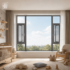 Fenêtre coulissante en aluminium sur mesure, cadre fin et étroit pour une vue panoramique, structure en alliage stable pour la construction de maisons modernes - Product Image 4