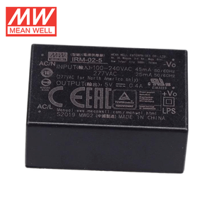 Alimentatore switching originale Mean Well serie <span class=keywords><strong>IRM</strong></span>-02 da 2W con custodia in rete metallica, tensioni di uscita 3.3V/5V/9V/12V/15V/24V - Product Image 1