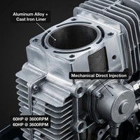 Moteur hors-bord diesel 60 CV 4 temps refroidi par eau avec démarrage électrique, moteur marin robuste pour bateaux de pêche et bateaux de travail