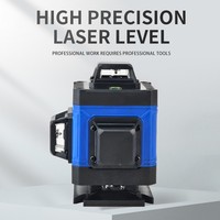 Niveau laser vert 4D à 16 lignes, auto-nivelant rotatif à 360 ° pour la mesure de précision des bâtiments et des images suspendues