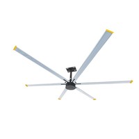 Ventilateur industriel HVLS GIMEFAN 2m à faible régime, fonctionnement stable, faible entretien, double roulement à billes, pales en acier zingué revêtu d'aluminium