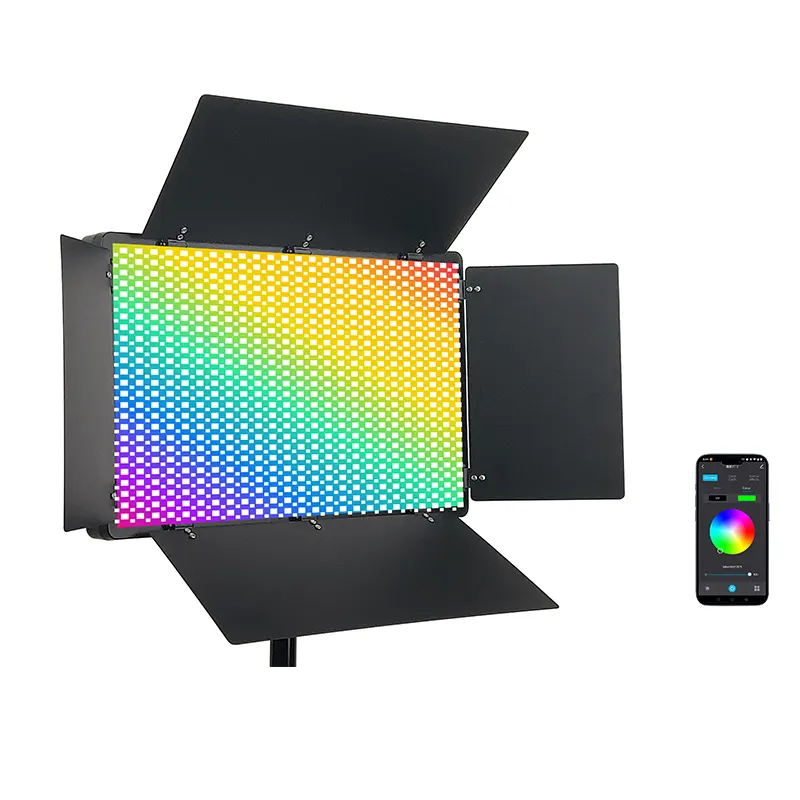 Pro LED U800 RGB 40W LED Video Light 2700-6500K Control de aplicación recargable 1-100% LED Luz de relleno para grabación de video