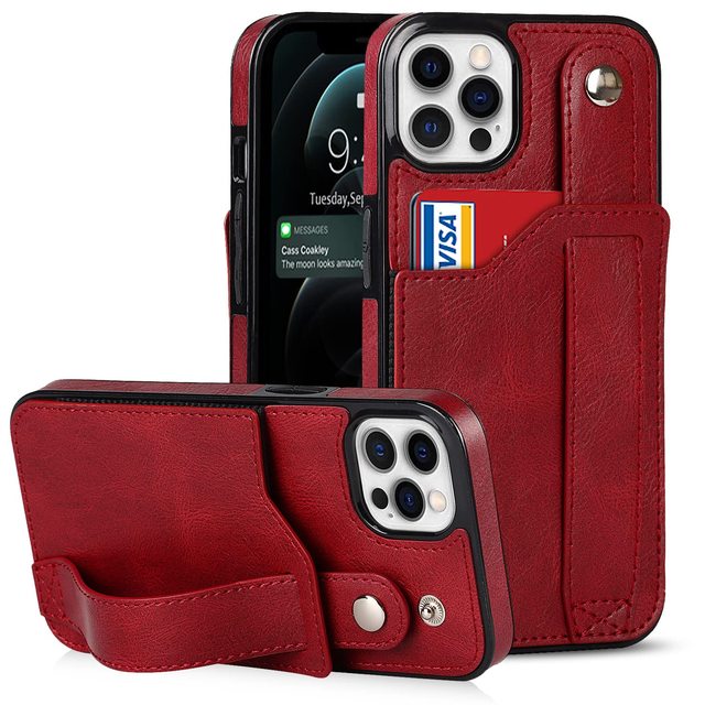 2025 New Arrival Leather Phone Cases for Iphone Wallet Phone Holder Wallet Cover With Credit Card Slots