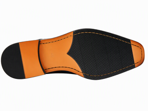 Blue <b>Brown</b> Two Tone Genuine Leather <b>Monk</b> Strap <b>Shoes</b> for <b>Men</b> Slip On Dress <b>Shoes</b> Round Toe Brogue Office Career Business Wedding - Product Image 5