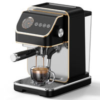Cafetera Espresso Anbolife de 20 Bares y 1400W con Termobloque NTC, Pantalla Digital de Temperatura, Vaporizador y Tanque de Agua de 1.2L, OEM ODM