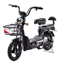 Design classique, siège confortable, moteur 350W, 14 pouces, 48V/12AH/20Ah, 3 vitesses, cadre en acier, fourche à suspension, électronique numérique électrique