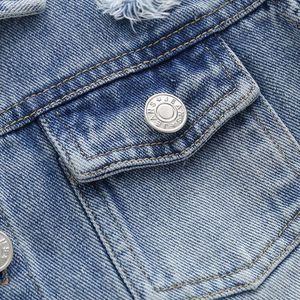 Nouveau Style printemps automne vêtements d'extérieur pour enfants manteau <span class=keywords><strong>sans</strong></span> manches coton Denim décontracté bébé <span class=keywords><strong>garçon</strong></span> gilet veste - Product Image 4