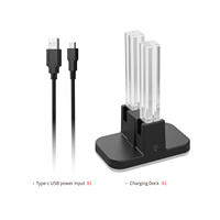 Station de charge 4-en-1 Joy-Con avec éclairage ambiant RGB et chargeur de manette filaire pour Nintendo Switch / Switch OLED