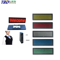 B1248 bleu led panneau de panneaux de message/led défilement message signe USB ordinateur logiciel Programmable plusieurs langues LED Badge
