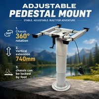 Pied de table électrique relevable pour camping-car, base de table réglable motorisée 12V en aluminium pour camping-car, caravane, fourgon aménagé