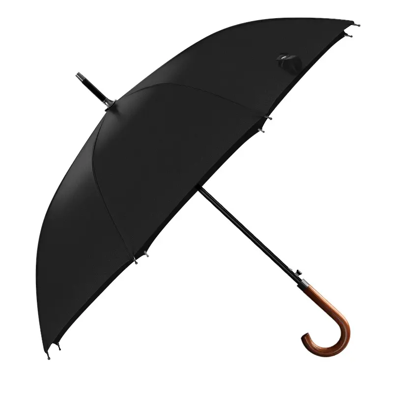 Britischer Mann hochwertiger Holzgriff wasserdichter langer Regenschirm