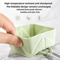 Nouveau porte-clés pliable en silicone imperméable pour voyage en plein air, avec gamelle pour chat et chien