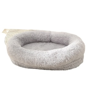 Coussin ovale pour chien, en peluche, chaud, pour l'hiver, matelas amovible et lavable pour chiens - Product Image 5