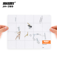 Tapis de travail magnétique JAKEMY JM-Z09 à 20 compartiments pour vis, avec marqueur effaçable à l'eau, pour réparation de téléphones et ordinateurs portables