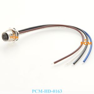 Câble <span class=keywords><strong>de</strong></span> connecteur M12 4 broches PROFINET IP67 panneau étanche filetage <span class=keywords><strong>de</strong></span> ligne <span class=keywords><strong>de</strong></span> prise avant/arrière M12 code D 4 broches femelle avec <span class=keywords><strong>fil</strong></span> <span class=keywords><strong>de</strong></span> 20CM - Product Image 1