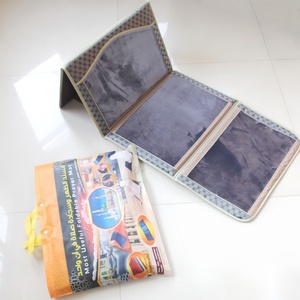 Alfombra de oración portátil de franela entrelazada en forma de arco, lavable, con diseño floral, cómoda para el hogar musulmán, pícnic y camping con respaldo. - Product Image 1