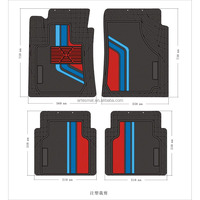 Tapis de voiture universels sur mesure toutes saisons, protection intégrale 3D, bords étendus, en caoutchouc imperméable