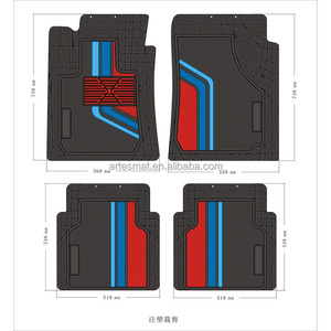 Tapis de voiture universels sur mesure toutes saisons, protection intégrale 3D, bords étendus, en caoutchouc imperméable - Product Image 2