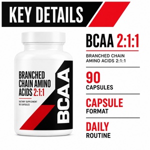 Private Label Pre Workout Protein Food Grade EAA Blend Electrolytes <b>Monohydrate</b> <b>Creatine</b> BCAA Capsules Natural Low Carb 10-19g - Product Image 4