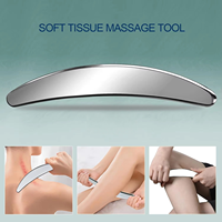 Kit d'outils de massage Gua Sha en acier inoxydable avec logo personnalisé pour le soulagement des douleurs musculaires et la thérapie physique des tissus mous
