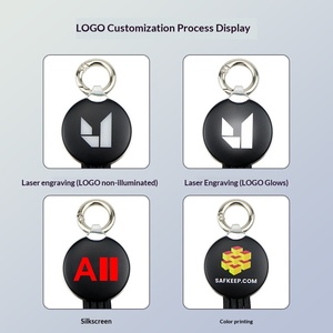 Individuelles Logo 3-in-1 <span class=keywords><strong>USB</strong></span>-Kabel Schlüsselanhänger-Ladegerät 5V2A Werbeartikel Geschenkset für Männer Frauen LED Leuchtendes Datenkabel - Product Image 6