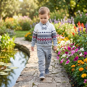 Set di Abbigliamento e Accessori per Bambini e Ragazzi di Marca Propria, in Tessuto Pettinato Poliestere/Cotone, Vendita all'Ingrosso - Product Image 2