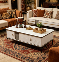 Meuble TV de style grand format avec table basse en verre, ensemble moderne pour salon, style nordique