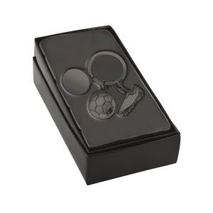 Porte-clés de football poli avec jeton et breloque chaussure de foot - Product Image 2