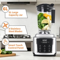 6L Multifunctionele Hoge-Vermogen Blender Digitale Touchpad Heavy Duty Blender Commerciële Sapcentrifuge IJs Smoothie Drink Blender Machine
