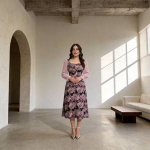 Robe Abaya en polyester de haute qualité, élégante et personnalisée, pour femmes musulmanes, vente en gros, nouveau design - Product Image 3