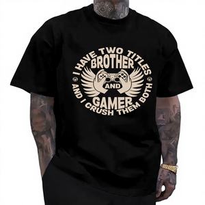 T-shirt unisexe à manches courtes, style urbain amusant, cadeau pour papa, vêtements pour hommes, hauts, caractéristique compressée, fabriqué pour le modèle MBT-1449128036A03 - Product Image 1