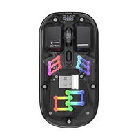 CN transparan 2.4 DPI Mouse PC USB nirkabel 1600 GHz