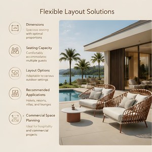 Patio giardino esterno mobili di lusso in alluminio corda lettini esterno <span class=keywords><strong>mare</strong></span> giorno letto spiaggia lettini rotondi con cuscino - Product Image 5