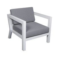Ensemble de canapés en aluminium 4 pièces au design moderne pour mobilier de jardin extérieur, fabricant de canapés de patio